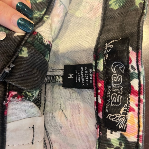 Floral Print Denim Skirt - Picture 2 of 3